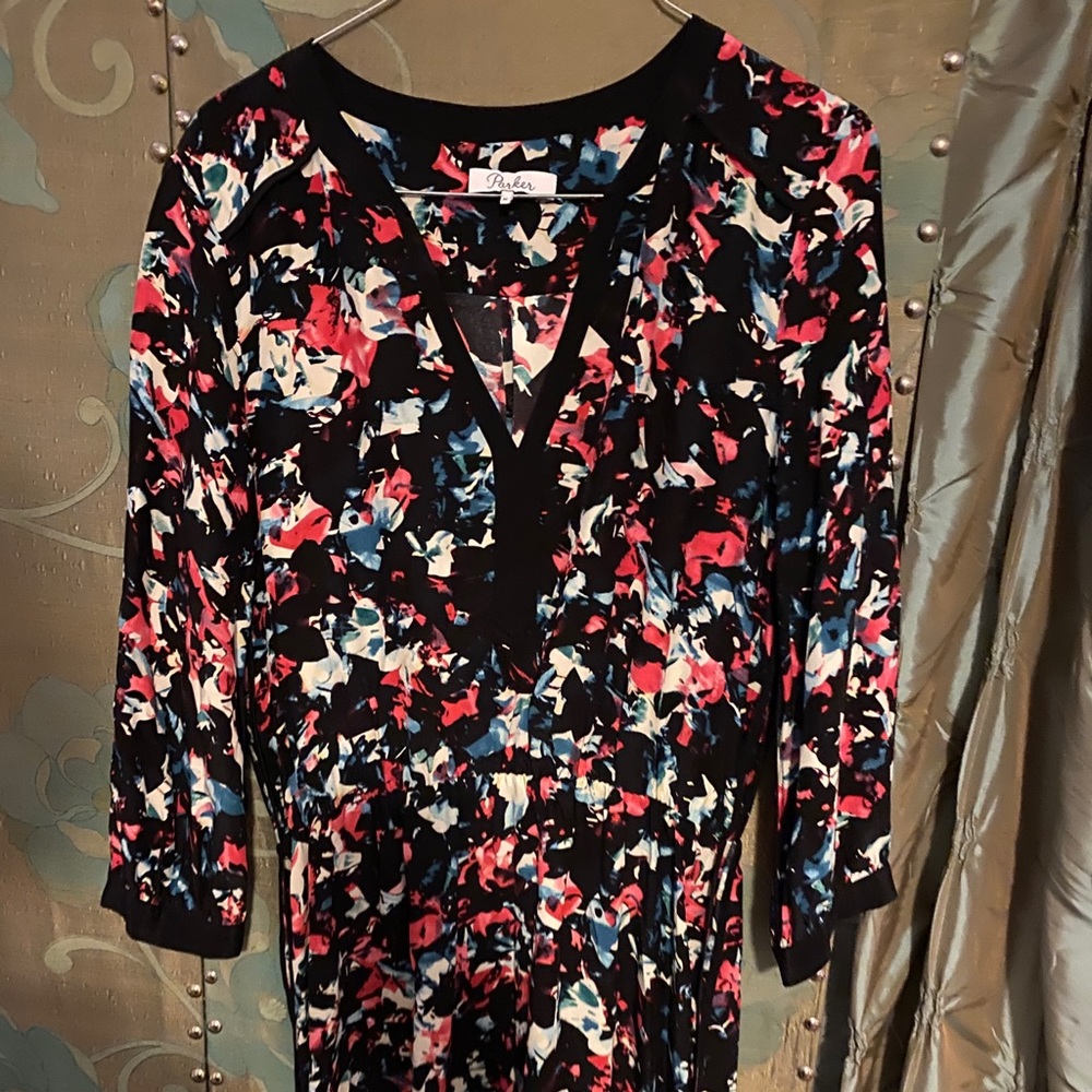 Parker silk dress tunic shorter high low